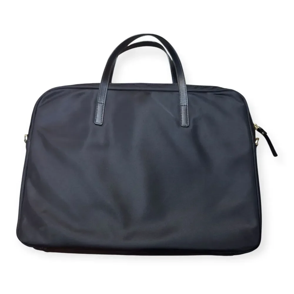 Kate Spade NY Nylon Laptop Daily Universal Bag Black‎ & White Striped Interior
